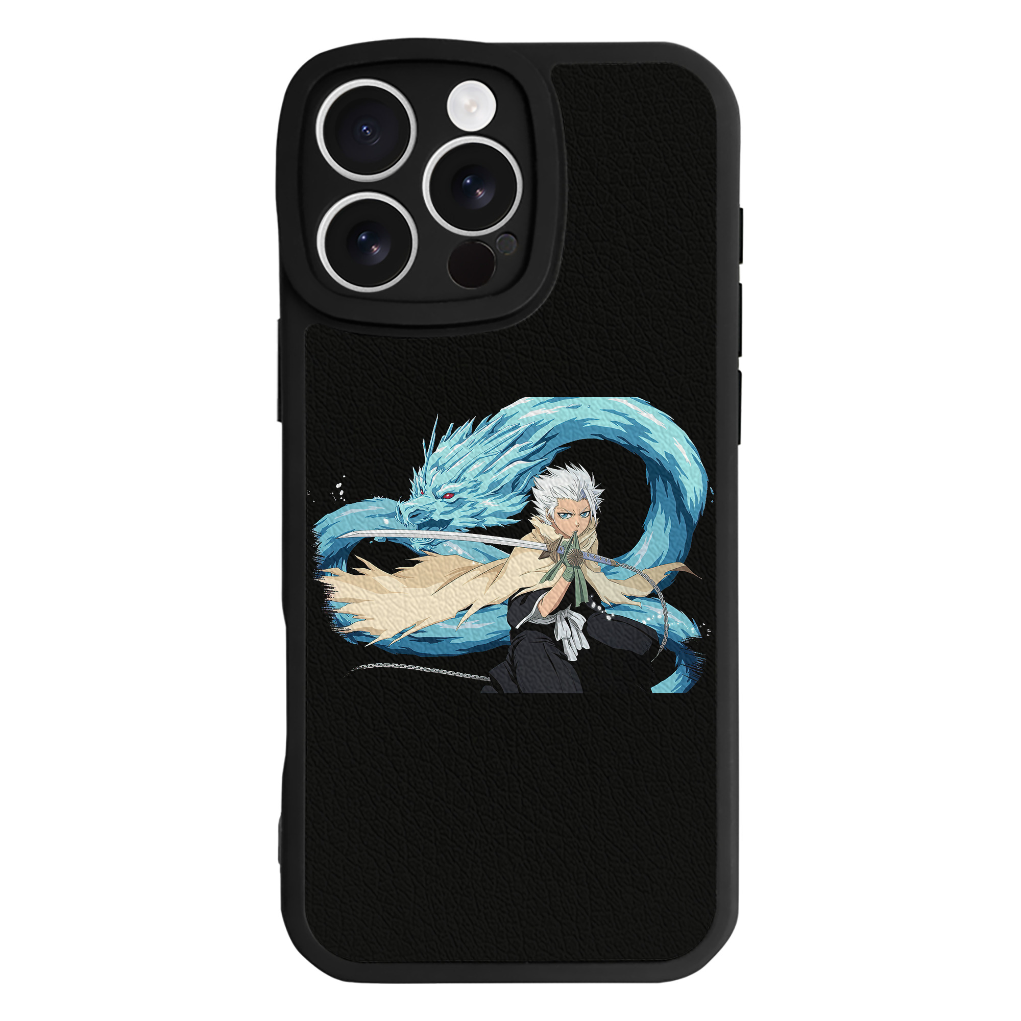 （画像用） ブリーチ 日番谷冬獅郎（ひつがや とうしろう） BLEACH Hitsugaya Toushirou 【iPhone 16シリーズ対応】シリコンスマホケース（レザー調） 材質：シリコン